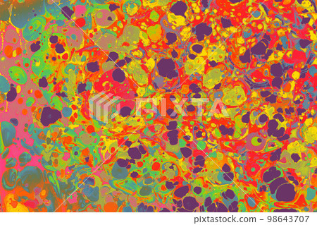 Abstract marble floral pattern texture. Traditional art of Ebru marbling 98643707