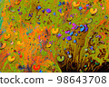 Abstract grunge art background texture with colorful paint splashes 98643708