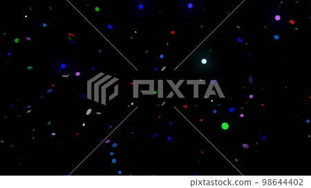3D rendering of bright festive multi-colored confetti that will be useful for any material 3D rendering of bright festive multi-colored confetti that will be useful for any material 98644402