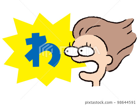 Person_Face_Surprised_Woman_Speech Bubble_Bakudan Yellow_Serif Blue_Wa Person_Face_Surprised_Woman_Speech Bubble_Bakudan Yellow_Serif Blue_Wa 98644591