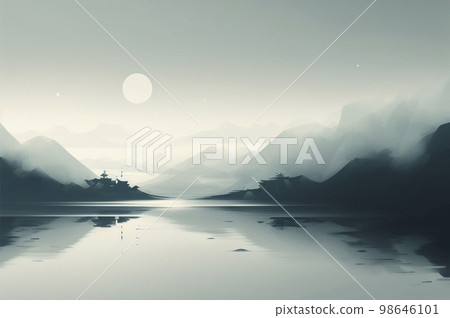 Background material: Quiet and abstract background inspired by Zen Background material: Quiet and abstract background inspired by Zen 98646101