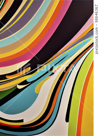 Background material: curved and colorful abstract background Background material: curved and colorful abstract background 98646367