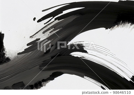 背景素材： 富有動感的日式毛筆劃背景 98646510