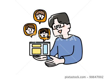 審查用戶體驗的男性創造者 審查用戶體驗的男性創造者 98647002