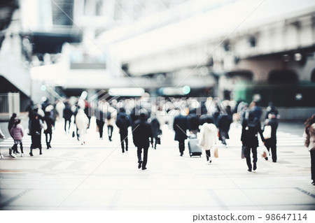 Scenery of commuting blur image Scenery of commuting blur image 98647114