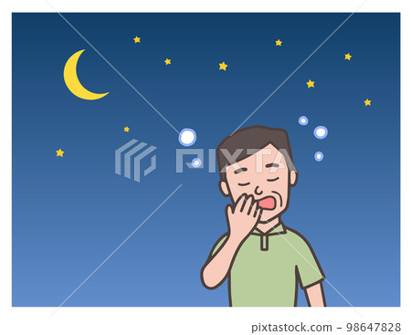A middle-aged man who gets sleepy at night, a person who is attacked by drowsiness A middle-aged man who gets sleepy at night, a person who is attacked by drowsiness 98647828
