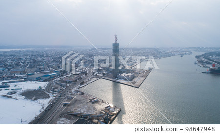 [Akita Prefecture] Winter cityscape of Akita city 98647948