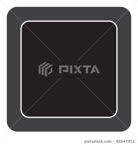 One Keyboard key icon. One Black Keyboard Key sign. flat style. One Keyboard key icon. One Black Keyboard Key sign. flat style. 98647952