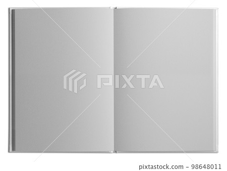 Double page of white book, template with shadow Double page of white book, template with shadow 98648011