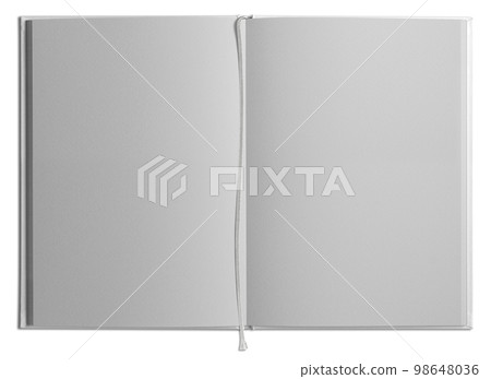 White book with bookmark, double page shadow template White book with bookmark, double page shadow template 98648036