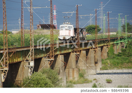 富山地方鐵道常願寺河鐵橋施工電車出機 12021 98649396