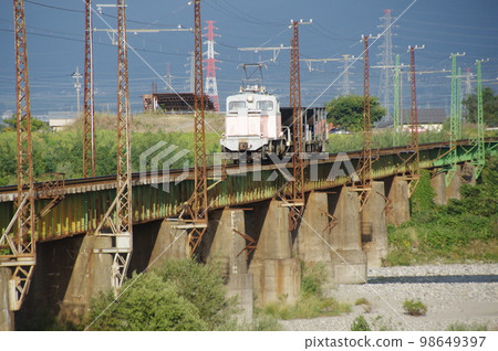 富山地方鐵道常願寺河鐵橋施工電車出機 12021 富山地方鐵道常願寺河鐵橋施工電車出機 12021 98649397