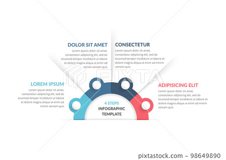 Infographic Template with 4 Steps Infographic Template with 4 Steps 98649890