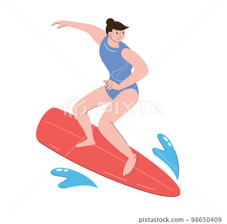 character people playing surf board vector illustration character people playing surf board vector illustration 98650409