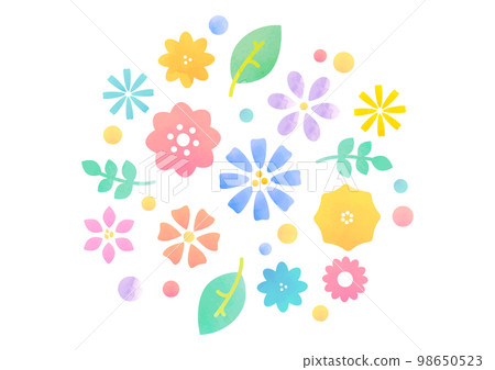 水彩風格花卉插畫素材 水彩風格花卉插畫素材 98650523