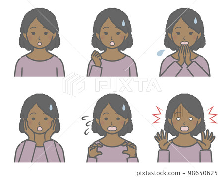 驚訝的表情力量黑人女孩 98650625