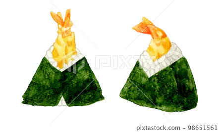 Tenmusu 日本手繪水彩插畫素材 98651561