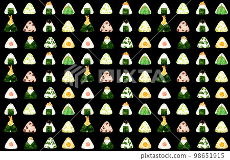 飯糰圖案手繪水彩插畫食品圖案紡織品 98651915