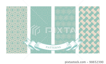A set of simple fashionable geometric pattern background pattern wallpaper. vector illustration material 35 98652390