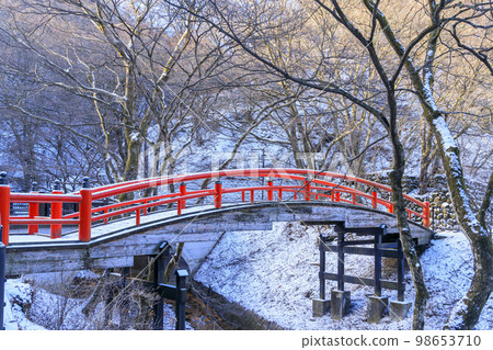 伊香保溫泉 河鹿橋 雪景 冬季風景 伊香保溫泉 河鹿橋 雪景 冬季風景 98653710