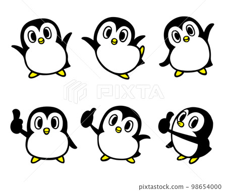 Cute penguin character set 2 (banzai, nice, good, etc.) Cute penguin character set 2 (banzai, nice, good, etc.) 98654000