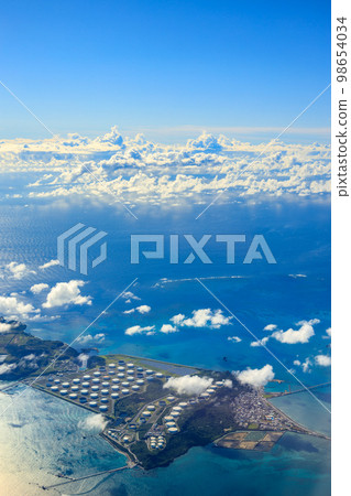 Scenery of Okinawa _ oil storage base and mid-sea road Scenery of Okinawa _ oil storage base and mid-sea road 98654034