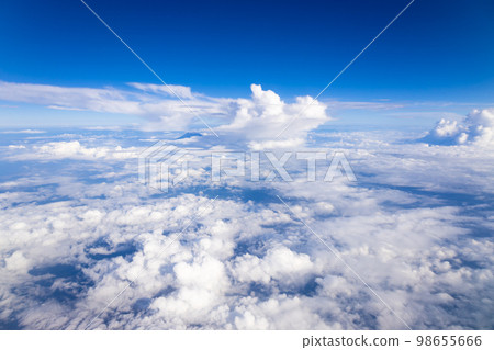 Cumulonimbus landscape seen from above 98655666