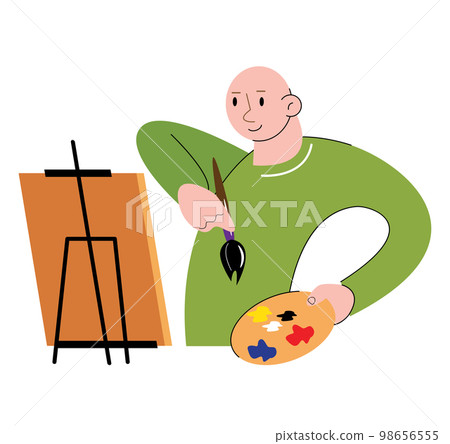 character people painting vector illustration 98656555