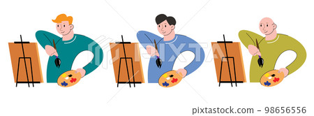 character people painting vector illustration 98656556