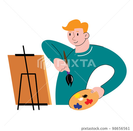 character people painting vector illustration 98656561