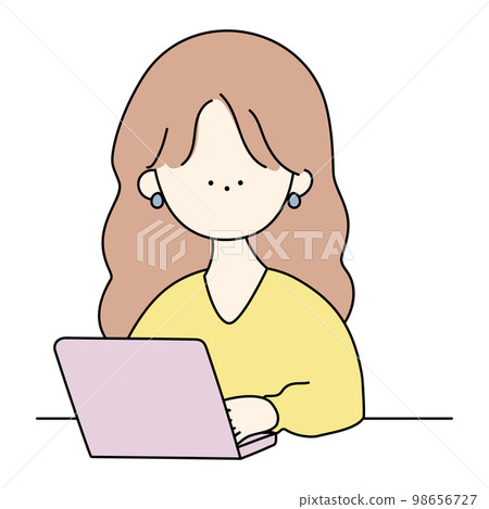 sister using computer sister using computer 98656727