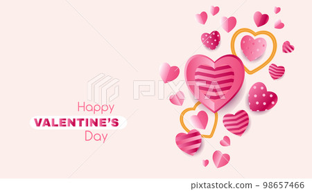 Valentines day banner hearts 1 98657466