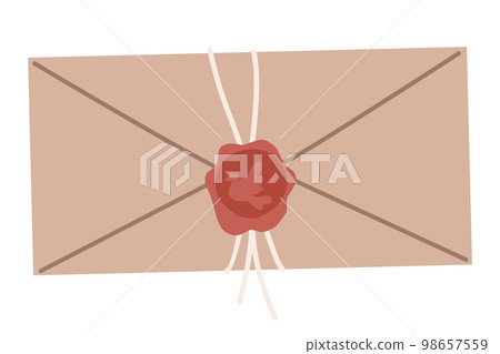 Envelope postcard or letter. Isolated card with stamp or seal in flat style. Craft paper stationery or handmade card, isolated paper mail. Stylish mail letter Envelope postcard or letter. Isolated card with stamp or seal in flat style. Craft paper stationery or handmade card, isolated paper mail. Stylish mail letter 98657559