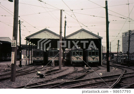 1969 Tamaden about to be abolished Tokyu Tamagawa Line Tokyo Ohashi Garage Recorded photo Old color photo 1969 Tamaden about to be abolished Tokyu Tamagawa Line Tokyo Ohashi Garage Recorded photo Old color photo 98657793