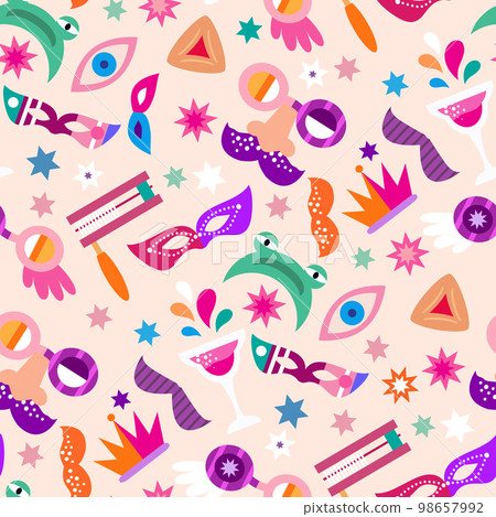 Happy Purim pattern 1 98657992