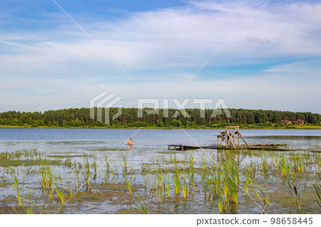 View of Lake Komlevo, Kaluzhskiy Region, Russia View of Lake Komlevo, Kaluzhskiy Region, Russia 98658445