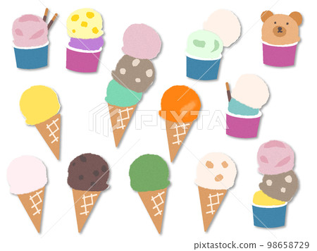 Various ice cream set 98658729