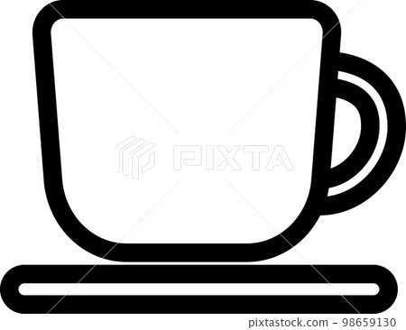 Simple pictogram illustration of a cup Simple pictogram illustration of a cup 98659130