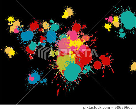 Watercolor splashes. Spot of paint. Colors grunge texture. Splatter of rainbow paint for your design Watercolor splashes. Spot of paint. Colors grunge texture. Splatter of rainbow paint for your design 98659663