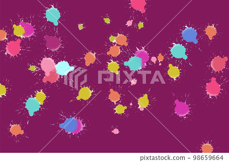 Watercolor splashes. Spot of paint. Colors grunge texture. Splatter of rainbow paint for your design 98659664