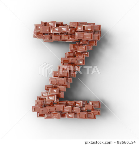 巧克力棒的 3D 角色 巧克力棒的 3D 角色 98660154