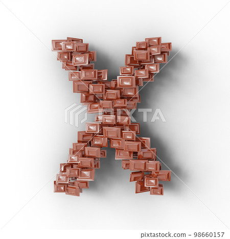 巧克力棒的 3D 角色 巧克力棒的 3D 角色 98660157