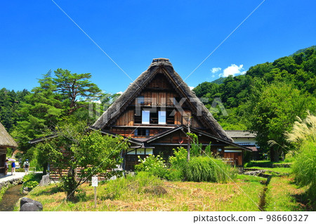 [岐阜縣]白川 - 在晴朗的天空下，和田家庭住所 98660327