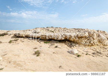 Limestone hillocks at Purple Island at Al Khor in Qatar Limestone hillocks at Purple Island at Al Khor in Qatar 98661187