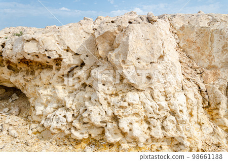Limestone hillocks at Purple Island at Al Khor in Qatar 98661188