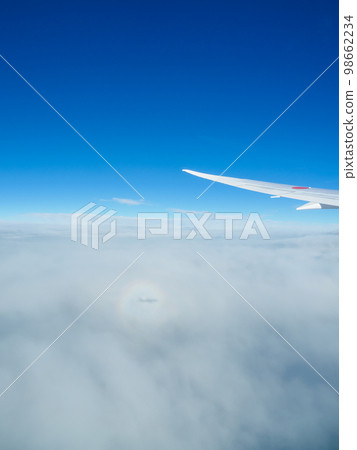 Brocken Phenomenon seen from an airplane 98662234