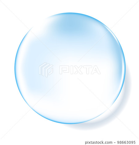 Vector illustration of a transparent sphere with the image of water droplets (using gradation mesh) 98663095