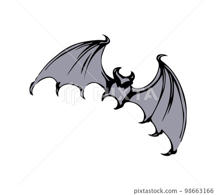 The bat is flying. Vector drawing The bat is flying. Vector drawing 98663166