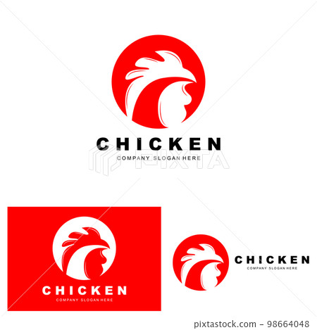 Chicken Logo, Farm Animal Vector, Design For Chicken Farm, Fried Chicken Restaurant, Cafe Chicken Logo, Farm Animal Vector, Design For Chicken Farm, Fried Chicken Restaurant, Cafe 98664048