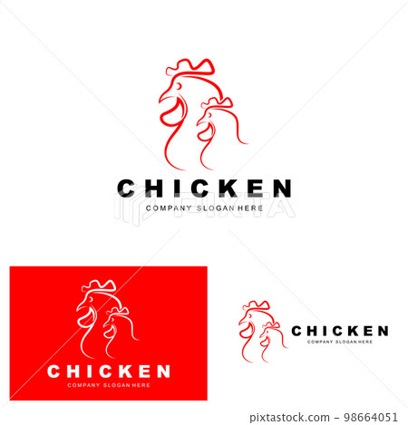 Chicken Logo, Farm Animal Vector, Design For Chicken Farm, Fried Chicken Restaurant, Cafe Chicken Logo, Farm Animal Vector, Design For Chicken Farm, Fried Chicken Restaurant, Cafe 98664051